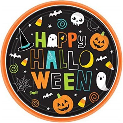 9" Paper Plates - Halloween Friends (60ct) - Amscan - Premium Party Distribution