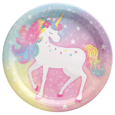 9" Plates - Enchanted Unicorn (8ct) - Premium Party Distribution