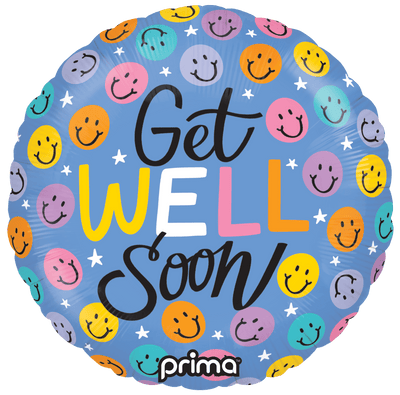 9” Round Get Well Happy Faces (6pc) - Premium Party Distribution