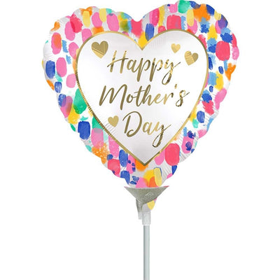 9" Satin Happy Mothers Day Colorful Watercolor (25ct) - Anagram - Premium Party Distribution