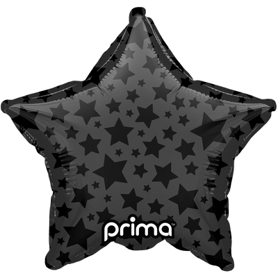 9" Star Black Shiny & Matte Stars (6pc) - Premium Party Distribution