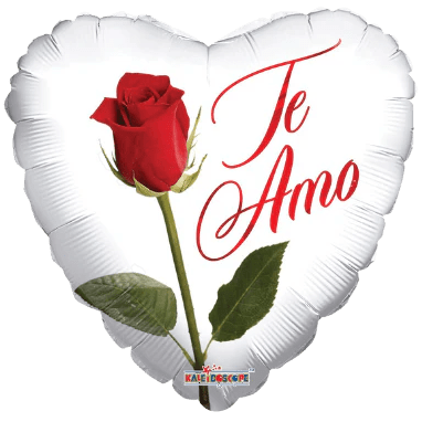 9" Te Amo Rosa Roja - Conver USA - Premium Party Distribution