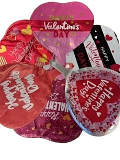 9” Valentine's Day Foil Balloon Assortment, Pack of 50 - Premium Party Distribution