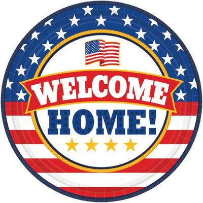 9" Welcome Home Round Paper Plate (18ct) - Premium Party Distribution