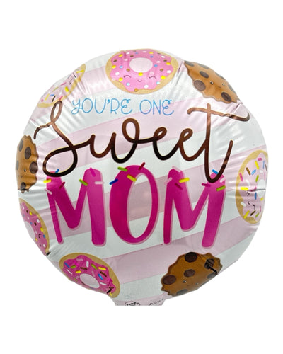 9" You're One Sweet Mom Cookies Round Balloon 100ct - CTI - Premium Party Distribution