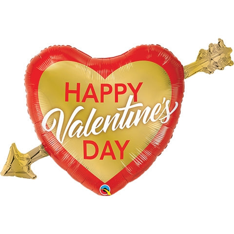 Valentine Arrow Heart Foil Balloon