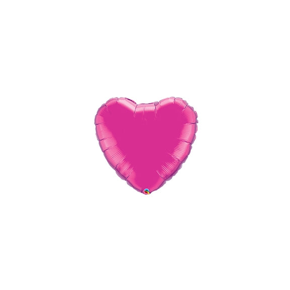 4in MAGENTA Heart Qualatex Foil - Pack of 25