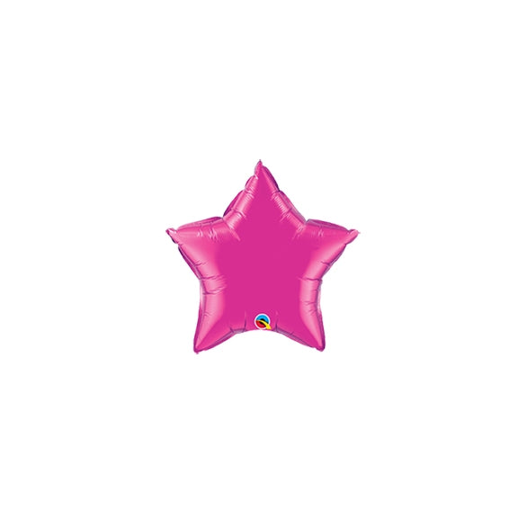 4in MAGENTA Star Qualatex Foil - Pack of 25