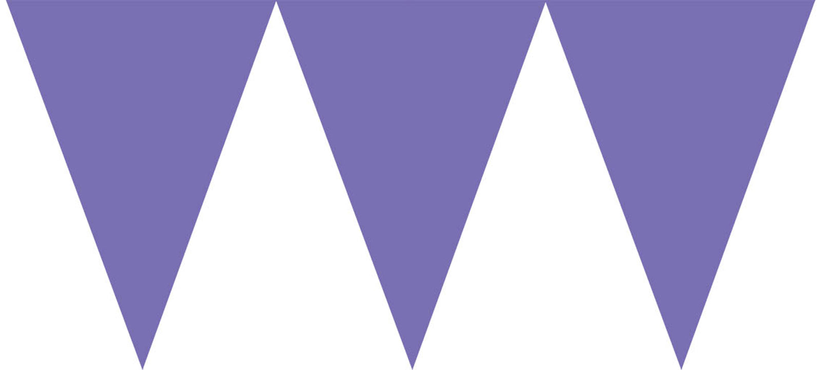 Purple Pennant Banner 24pc