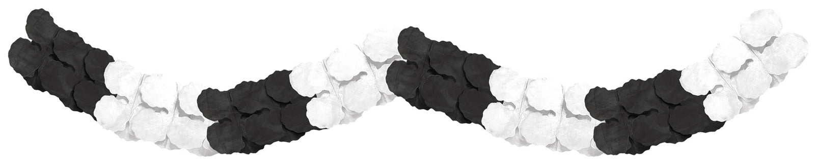 Black & White Paper Garland 12ft