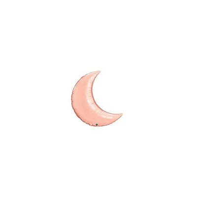 9in ROSE GOLD Crescent Moon (10pk) - Air Fill & Heat Seal - Premium Party Distribution
