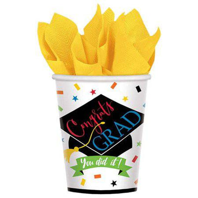 9oz Congrats Grad 100% Done Cups 50ct - Amscan - Premium Party Distribution