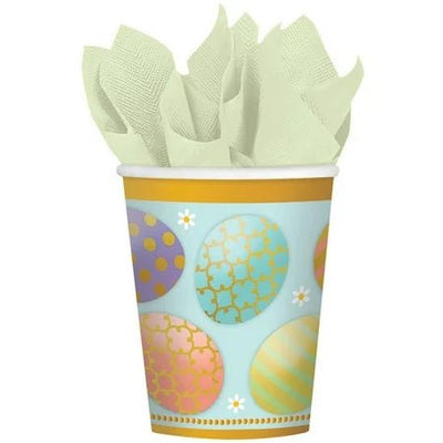 9oz Cups - Easter Eggs (8ct) - Premium Party Distribution
