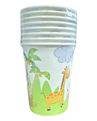 9oz Cups - Safari Paper (8ct) - Premium Party Distribution