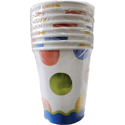 9oz Cups - Watercolor Dots (8ct) - Premium Party Distribution