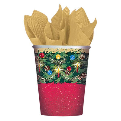 9oz Paper Cups - Christmas Tree (8ct) - Premium Party Distribution