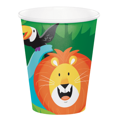 9oz Paper Cups - Jungle Safari (8ct) - Premium Party Distribution
