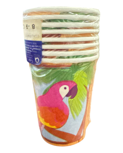 9oz Paper Cups - Luau Party (8ct) - Premium Party Distribution