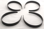 ¾ inch BLACK Plastic Headbands