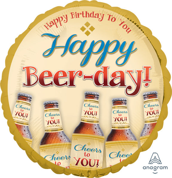 Happy BEER Day! - Pack of 10 - Standard HX - Foil Balloon