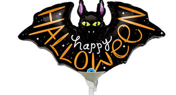 14in Halloween Bat - Foil Balloon - Pack of 10 **Air Fill Only**