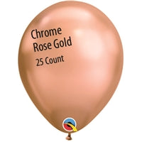 11in CHROME ROSE GOLD Qualatex Plain (25ct)