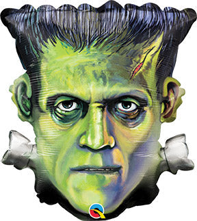 25in FRANKENSTEIN HEAD Shaped Foil Balloon PKG