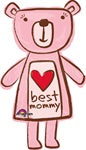 35in Best Mommy Bear (Pkg) Foil Balloon