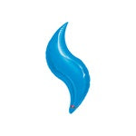 28in BLUE CURVE Foil Balloon - Package of 3 Air Fill - Valved