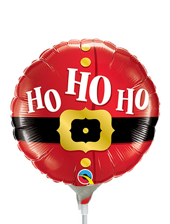 9in Ho Ho Ho Santa's Belt  Foil Balloon - Pack of 25- Air Fill & Heat Seal Only