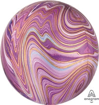 PURPLE - MARBLEZ ORBZ Foil Balloon - Pack of 3