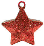 RED Glitter Star Weights 170 grams