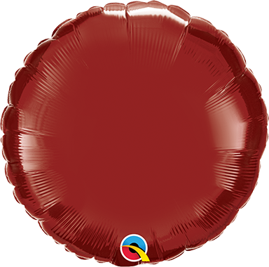 18in BURGUNDY Round - Pack of 10 - Qualatex foil