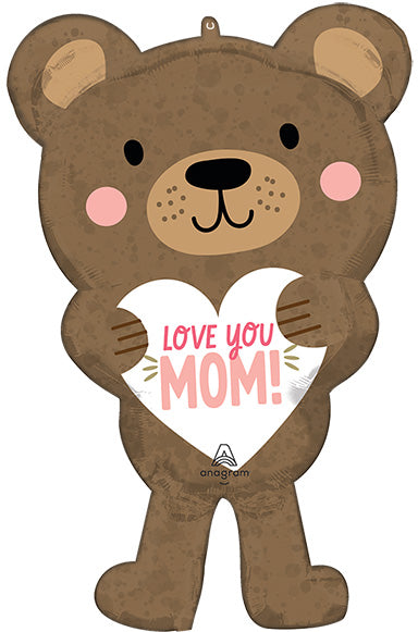 30in Love You MOM Bear - SuperShape Foil Balloon (PKG)