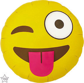 18in EMOTICON WINKING Round -