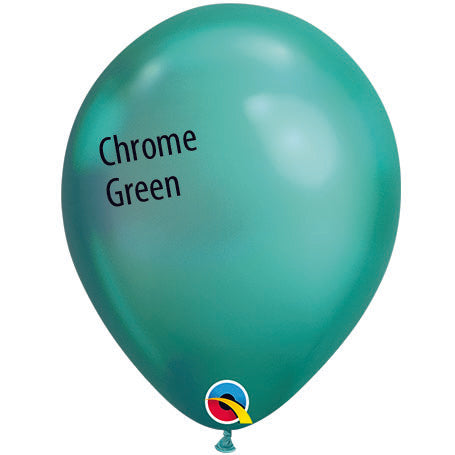 11in CHROME GREEN Qualatex Plain (100ct)