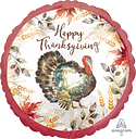 Classic THANKSGIVING - Standard HX - Round Foil Balloon - Pack of 10