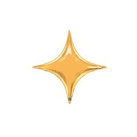 20in GOLD Starpoint - Foil Balloon - 5 Pack