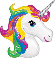 33in Rainbow UNICORN (PKG) SuperShape Foil Balloon