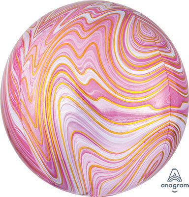 PINK MARBLEZ ORBZ Foil Balloon (PKG)