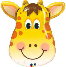 32in Jolly Giraffe Head Shaped Foil Balloon (Pkg)