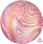 PINK - MARBLEZ ORBZ Foil Balloon - Pack of 3