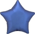 19in STEEL BLUE LUXE- Star Shaped - Pack of 10 - Foil Balloon