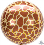 GIRAFFE PRINT ORBZ (PKG) Foil Balloon