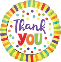 VLP 18in THANK YOU Yellow Burst - Foil Balloon - Pack of 10