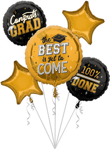 GRAD The Best is Yet to Come - Bouquet of 5 Foil Balloons (PKG)