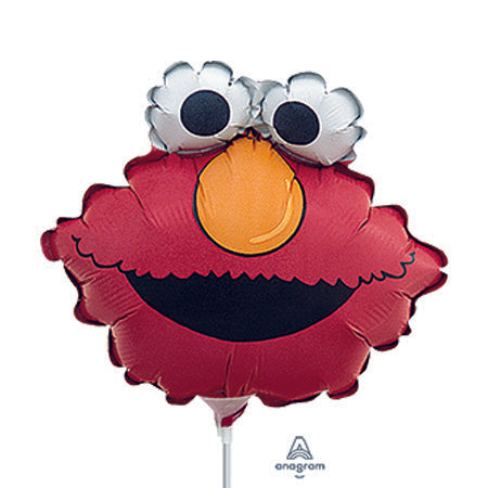 14in Elmo Mini Shape Head - Pack of 10 -  **Air Fill, Heat Seal**