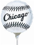 9in Chicago WHITE SOX Foil Balloons - Air Fill & Heat Seal Only - Pk of 25