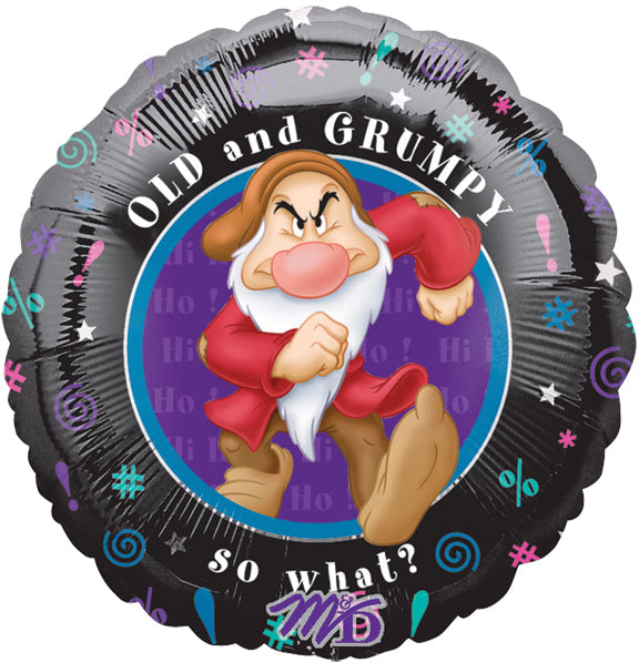 18in Old & Grumpy Birthday  - Pack of 20