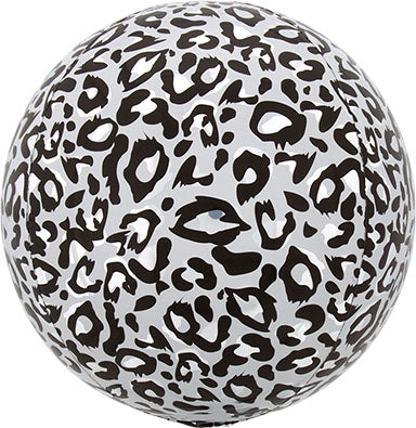 Snow Leopard Animalz ORBZ Dimensional Round Foil Balloon